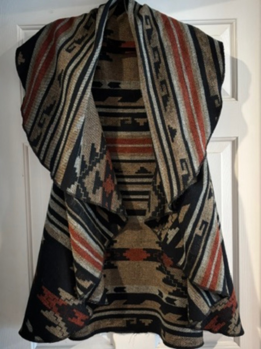 New Look Aztec Poncho style Vest- SZ M